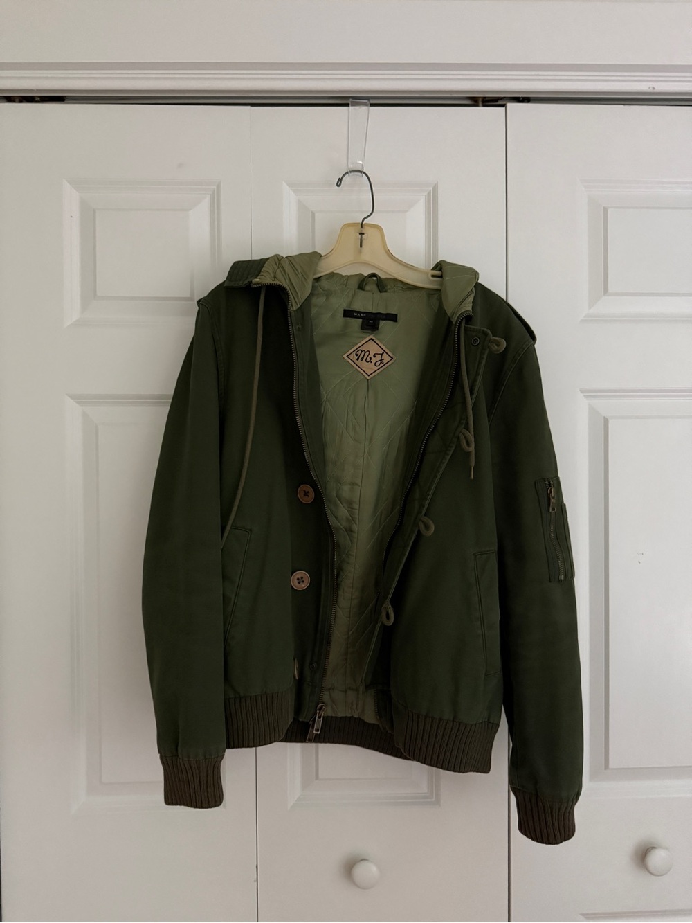 Vintage Marc Jacobs Hooded Military Bomber Jacket